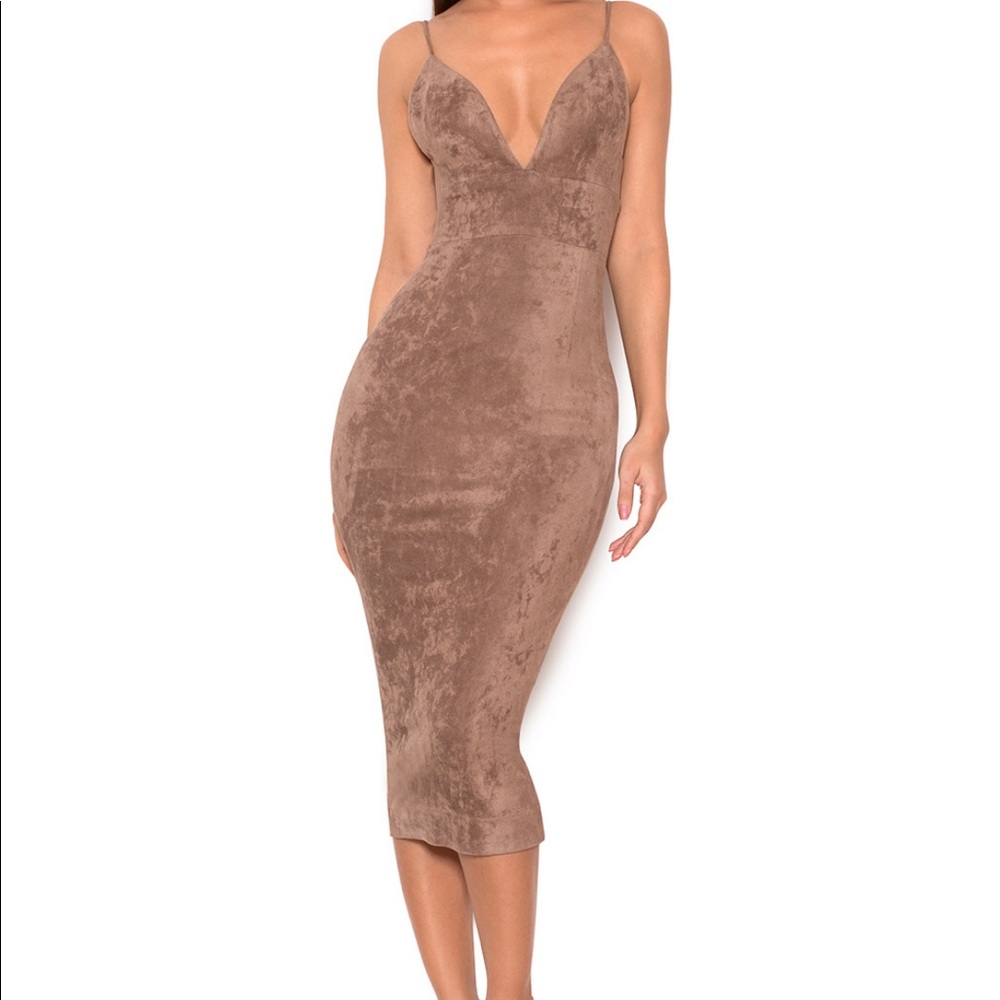 House of CB suede dress